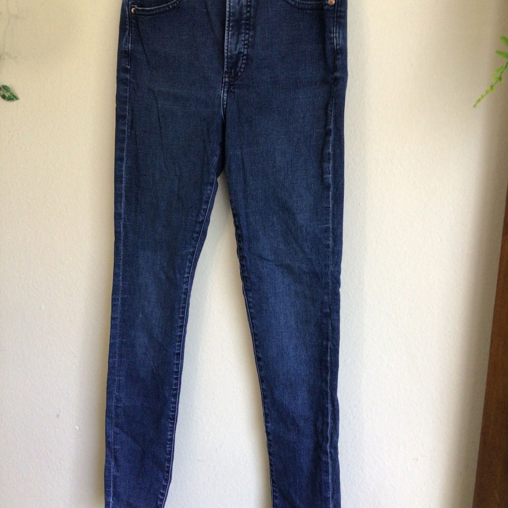 Express medium wash skinny jeans